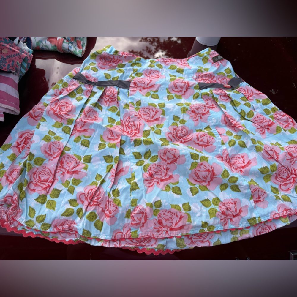 Matilda Jane Floral Skirt - Pink and Green